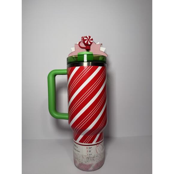 Customized Stanley X Target 2025 Holiday Exclusive CANDY CANE TWIST 40oz BNWT - Picture 8 of 12